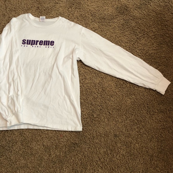 Supreme The Real Shi* Long Sleeve Shirt - Picture 4 of 7